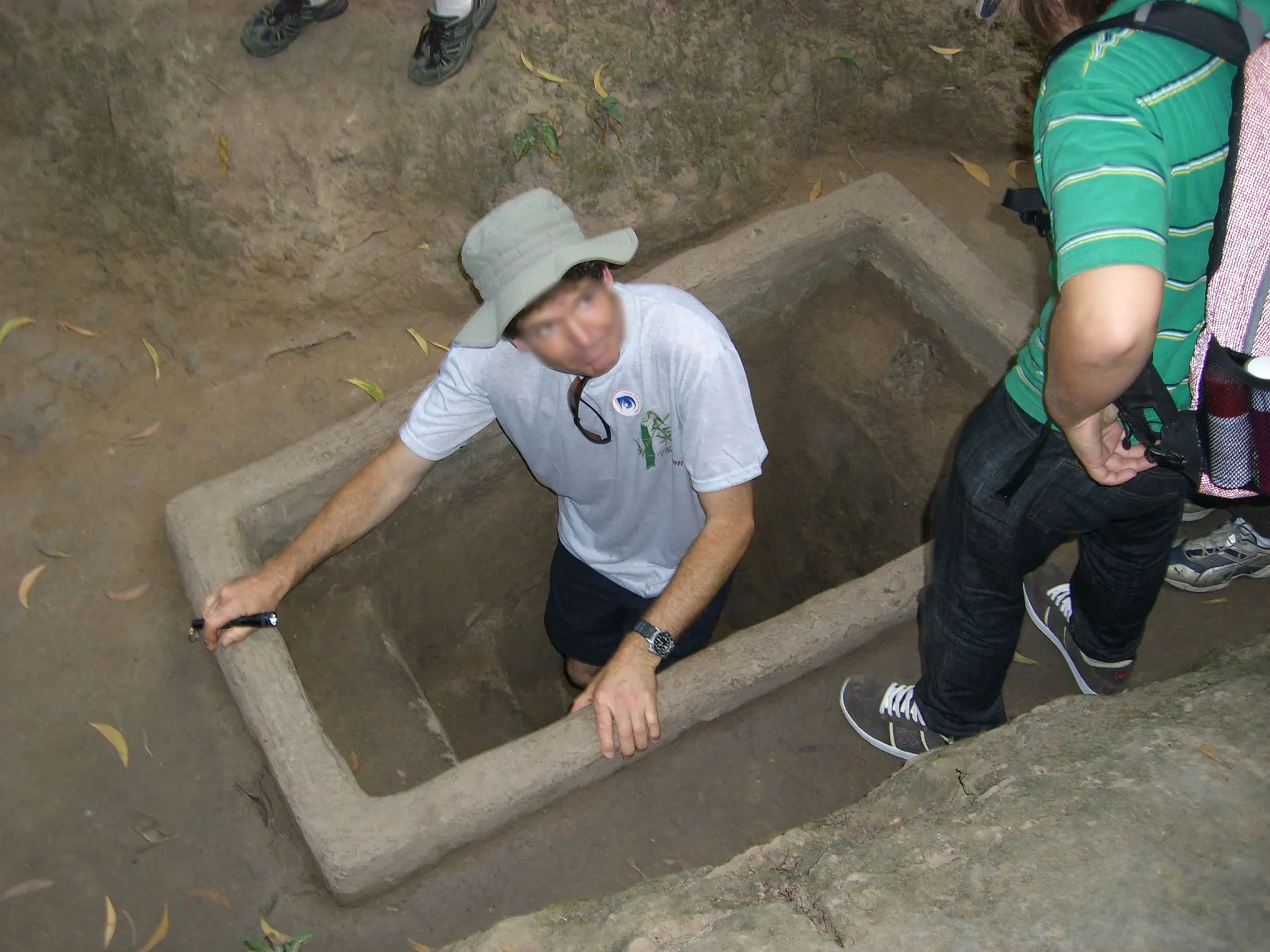 2007 Jan - A man going in to the Cu Chi Tunnels - Ho Chi Minh